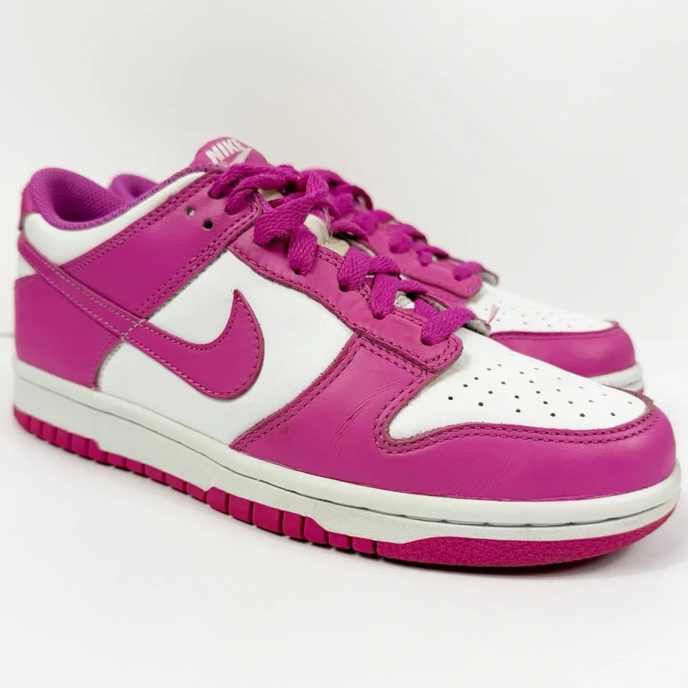 Nike Dunk Low‎ Fuchsia Pink & White 5.5 - Picture 3 of 8